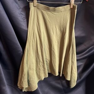 ARMY GREEN FLARE SKIRT: Small